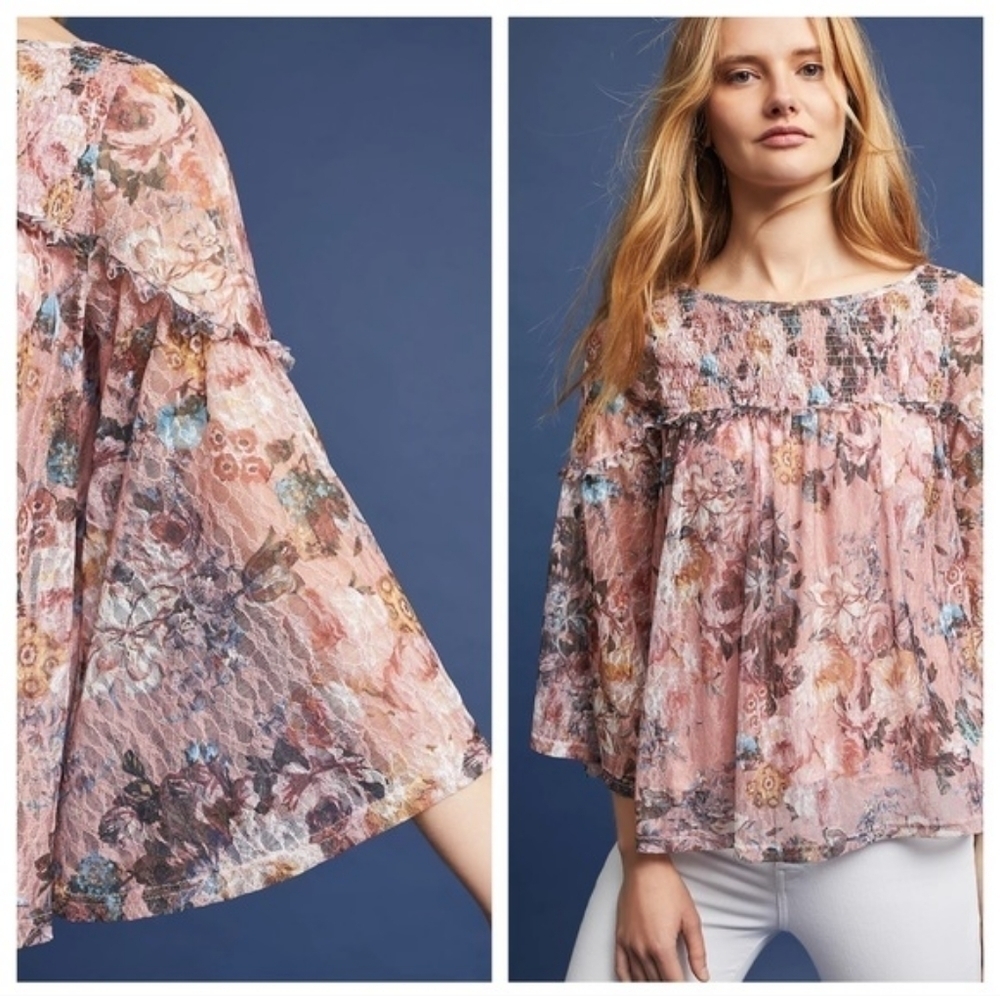 Anthro. AKEMI +‎ KIN Patrizia Pink Rose Flo… - Picture 4 of 13